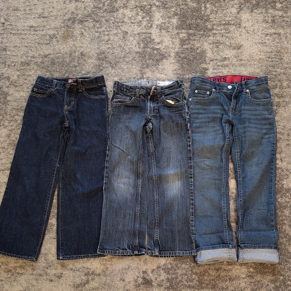 Blue Jeans 3 Pair, Size 10 Boys